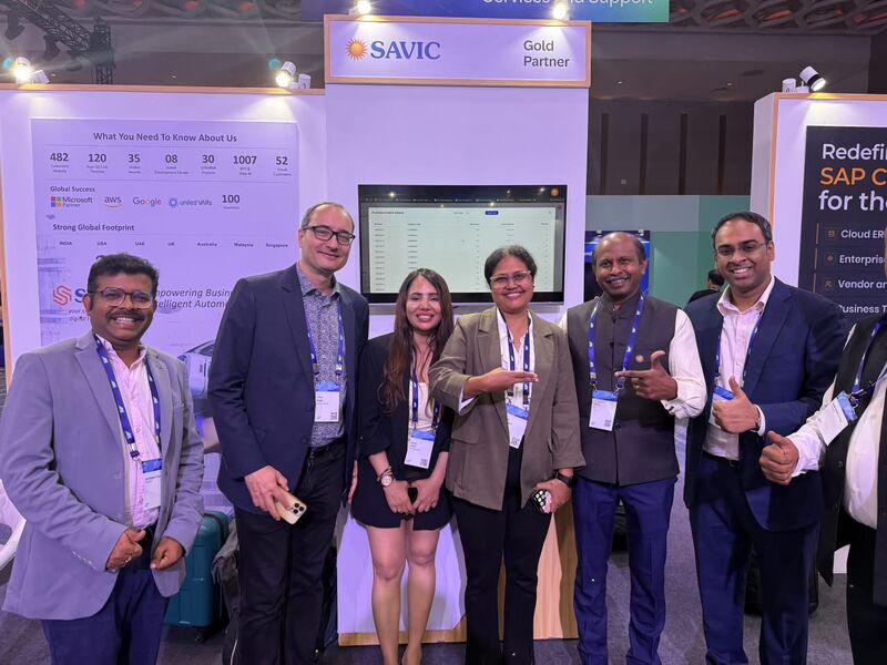 Visitors at SAVIC booth — SAP NOW AI Tour 2026 Mumbai
