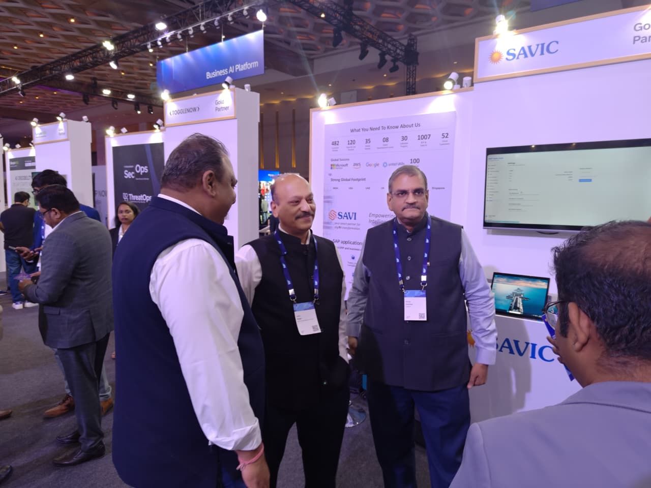 Enterprise leaders engaging at SAVIC booth — SAP NOW AI Tour 2026
