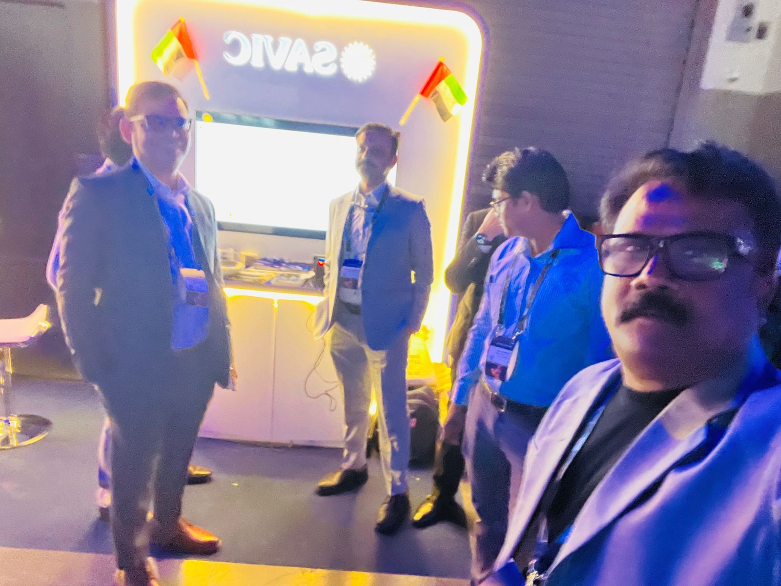 SAVIC booth at SAP Connect Day UAE 2026 with SAP leaders and partners exploring the AI-powered SAP solutions on display